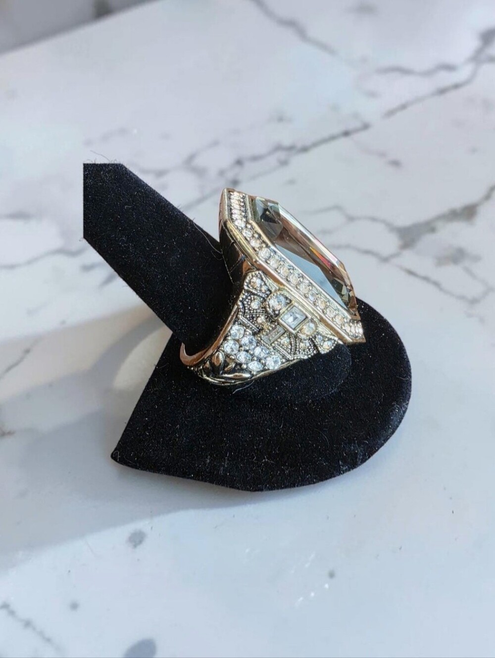 HEIDI DAUS STATEMENT RING AND MATCHING EARRINGS - Picture 2 of 5